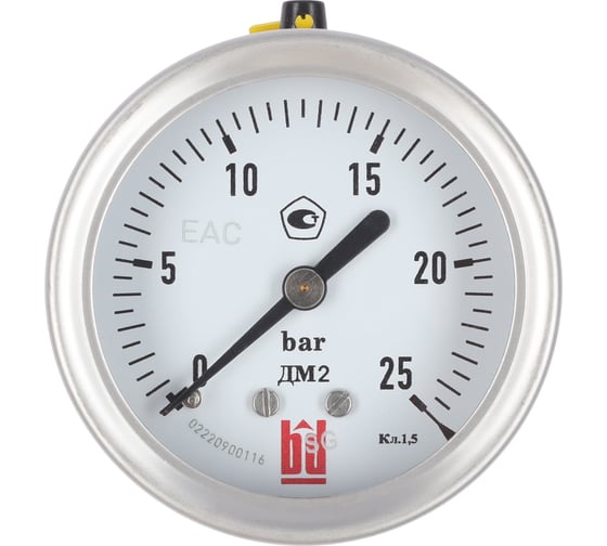 Изображение товара Манометр ДМ 2 063 Т (0-25) бар, кл.1.5, G1/4", DIN CASE BD 1152100029