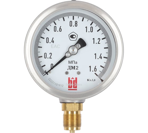 Изображение товара Манометр ДМ 2 100 Р (0-1.6) МПа, кл.1.0, М20x1.5 BD 1152100006