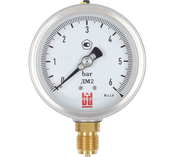 Изображение товара Манометр ДМ 2 100 Р (0-6) бар, кл.1.0, G1/2" BD 1152100013