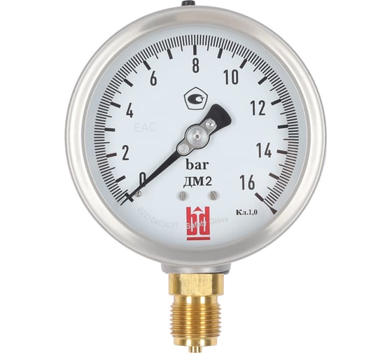 Изображение товара Манометр ДМ 2 100 Р (0-16) бар, кл.1.0, G1/2" BD 1152100010