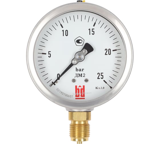 Изображение товара Манометр ДМ 2 100 Р (0-25) бар, кл.1.0, G1/2" BD 1152100011