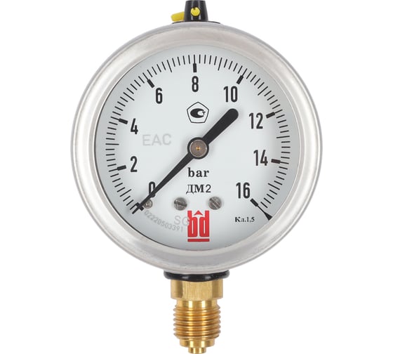 Изображение товара Манометр ДМ 2 063 Р (0-16) бар, кл.1.5, G1/4", DIN CASE BD 1152100024