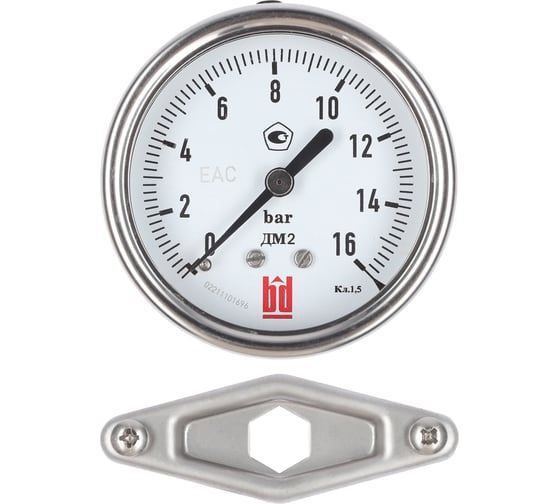 Изображение товара Манометр ДМ 2 063 ТС (0-16) бар, кл.1.5, G1/4" BD 1152100017