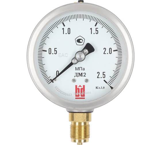 Изображение товара Манометр ДМ 2 100 Р (0-2.5) МПа, кл.1.0, М20x1.5 BD 1152100008