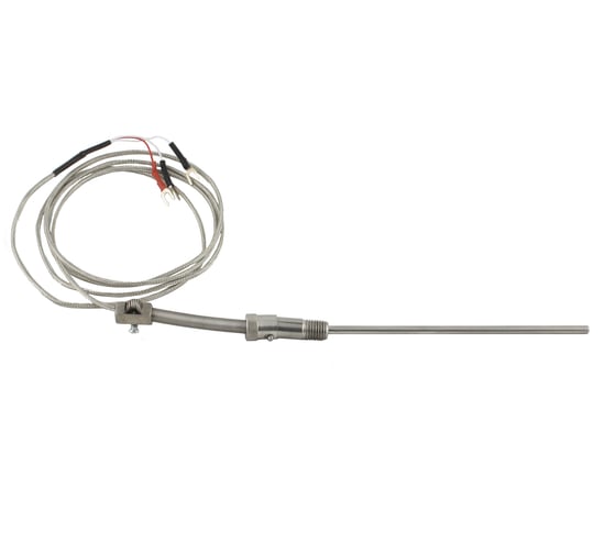 Изображение товара Датчик температуры с кабелем INNOCONT исполнение S, спай Pt100, рабочая часть: диаметр 4,8мм длина 150мм, втулка М12x1,5, длина кабеля 1.5м TS-W-S-Pt100-4,8-150-1,5