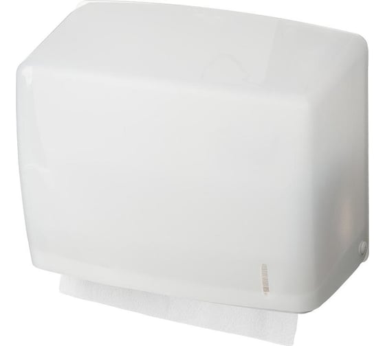 Изображение товара Диспенсер для полотенец ООО Комус лист V-сложение, белый, прозрачный R1318TW, 1669477