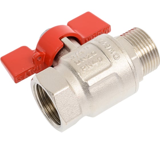 Изображение товара Полнопроходной кран НВ 3/4, бабочка Uni-Fitt 111T3000