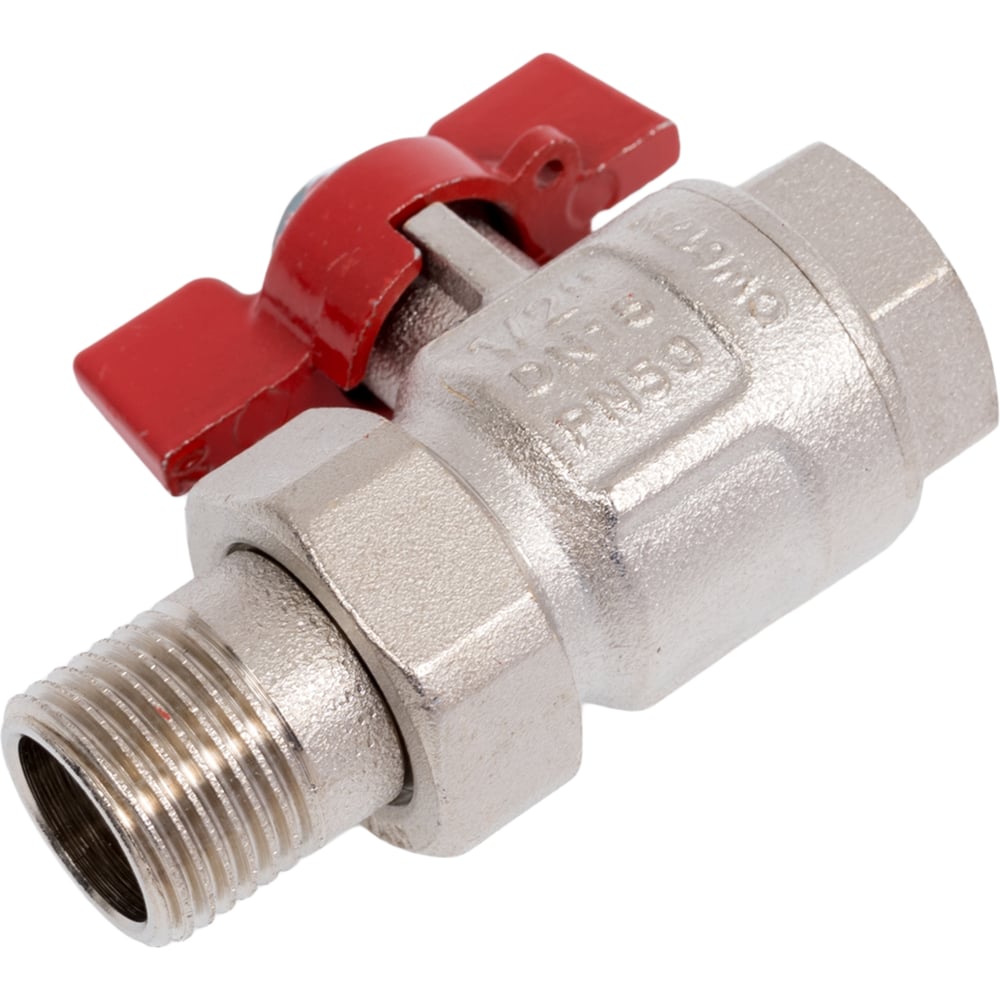 Изображение товара Полнопроходной кран НВ 1/2 с разъемным соединением бабочка Uni-Fitt 113T2000