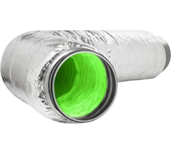 Изображение товара Шумоглушитель антибактериальный с соединителями из оцинкованной стали Connect T3 Green 160 мм, 0.5 м DEC CO3SBGI160/0,5