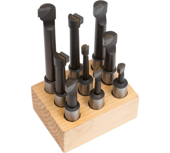Изображение товара Комплект резцов 9 шт к головке расточной F1-12 SOVIS 12628