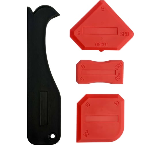 Изображение товара Набор шпателей для затирки швов vertextools 4 предмета 99-220-04