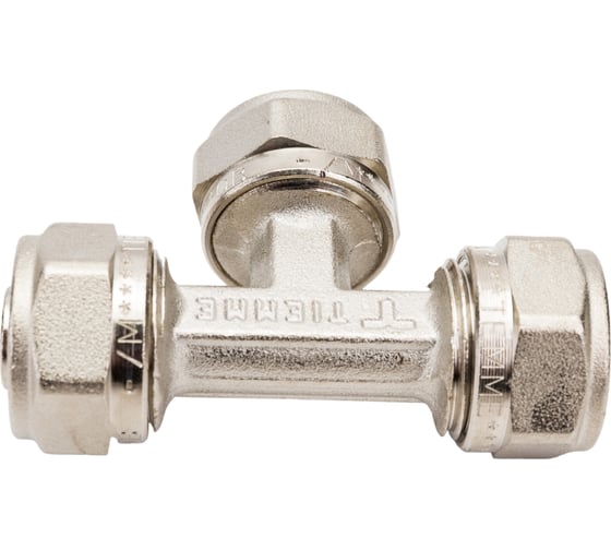 Изображение товара Обжимной тройник 16 никелированный Uni-Fitt 666N6660