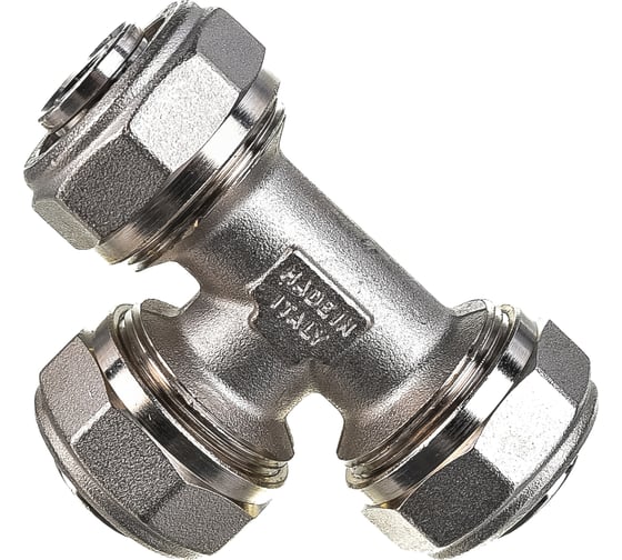 Изображение товара Обжимной тройник 26 никелированный Uni-Fitt 666N8880