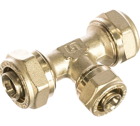 Изображение товара Обжимной тройник 20х16х20 никелированный Uni-Fitt 666N7670