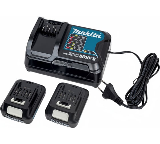 Изображение товара Набор PSK MKP1SY122 (2 аккумулятора BL1016, зарядное устройство DC10SB, кейс MAKPAC тип 1) Makita 197652-7