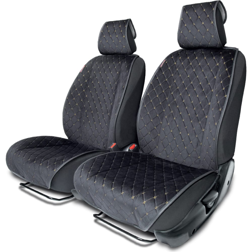 Накидки на передние сиденья AUTOPROFI накидки на передние сиденья car performance 2 шт fiberflax лен ромб чёрный