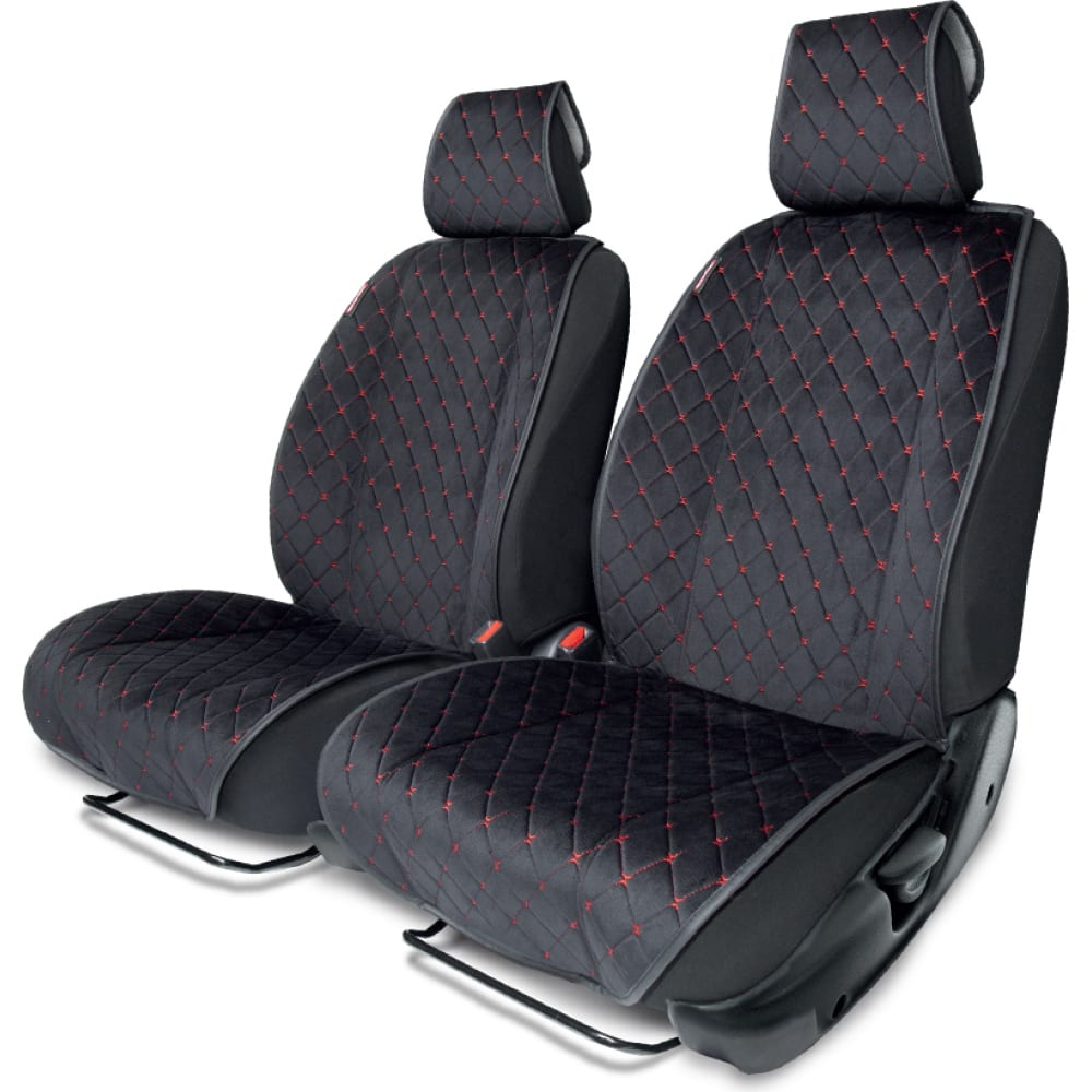 Накидки на передние сиденья AUTOPROFI накидки на передние сиденья car performance 2 шт алькантара ромб красный