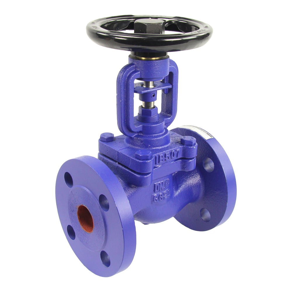 Изображение товара Запорный сильфонный клапан Ду200 Ру16 из чугуна фланцевый V234A