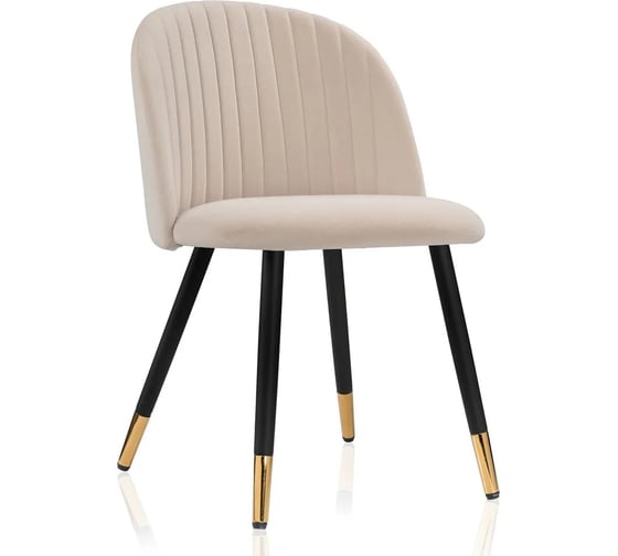 Изображение товара Стул на металлокаркасе Woodville gabi beige/black/gold 15116