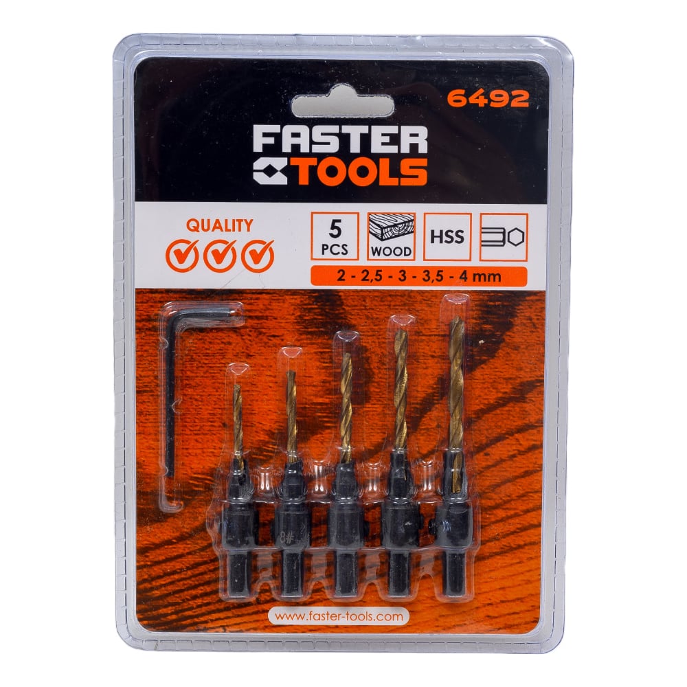 Экстракторы по дереву FASTER TOOLS 6492