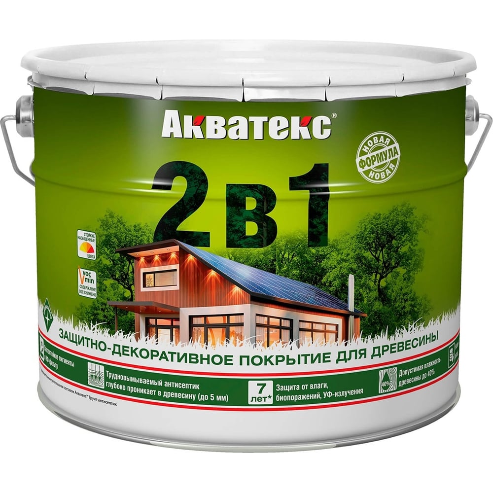 Защитно-декоративное покрытие для дерева Акватекс, цвет рябина 257232 - фото 1