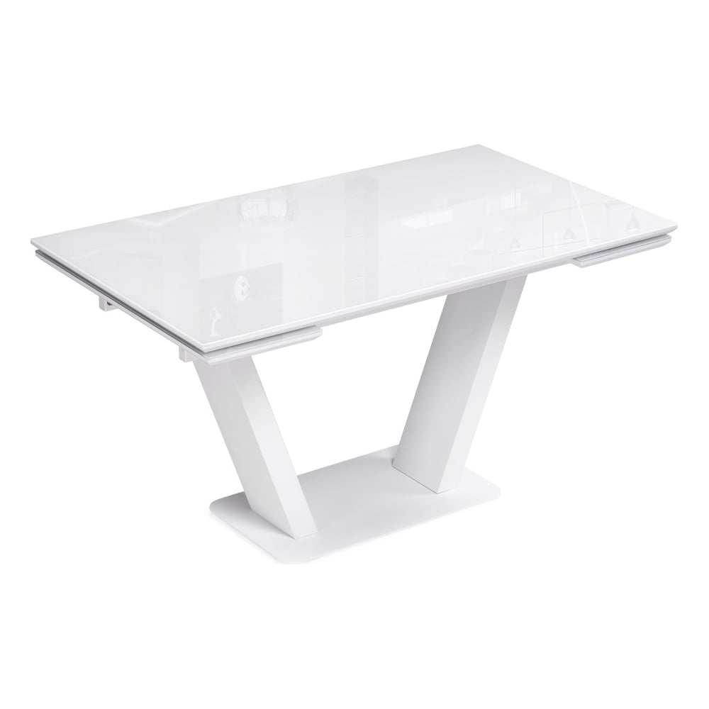 Стеклянный стол Woodville, цвет белый 517338 конор 140 - фото 1