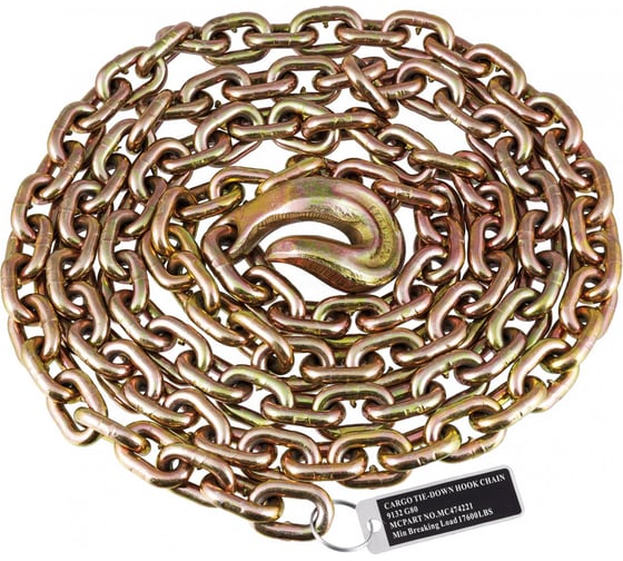 Изображение товара Силовая цепь с крюком (5/16", 6 тонн) Станкоимпорт KA-4307