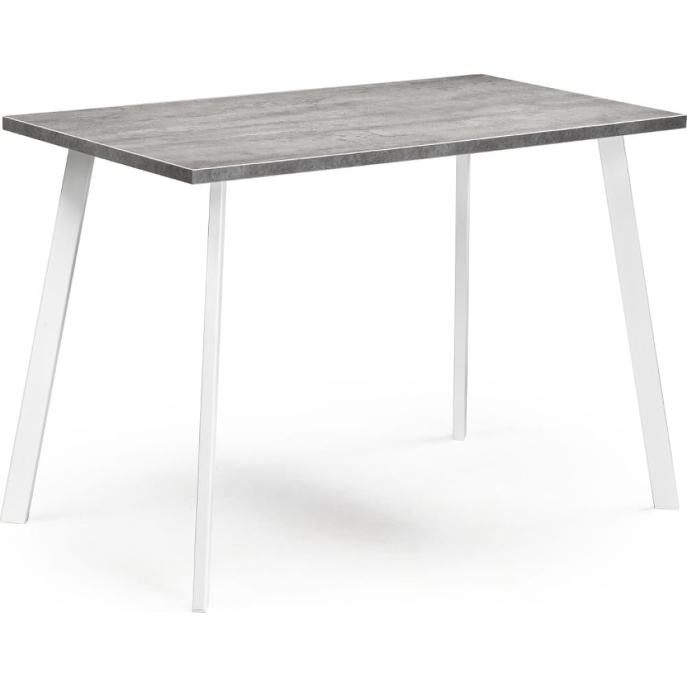 Деревянный стол Woodville, цвет бетон/белый матовый