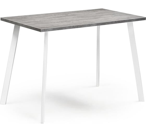 Изображение товара Деревянный стол Woodville тринити лофт 120 25 мм, бетон/матовый белый 489656