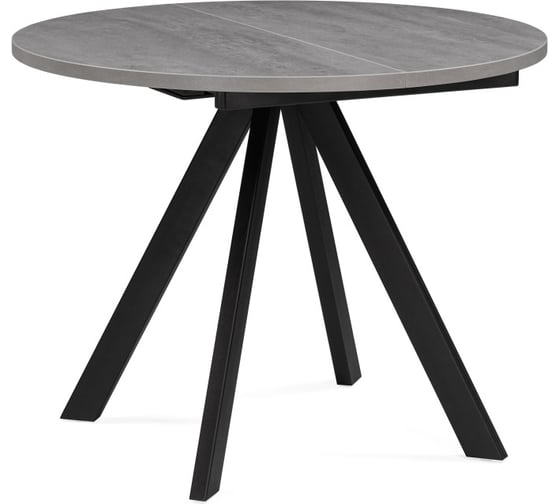 Изображение товара Деревянный стол Woodville трейси 90(120)х90x76, бетон/черный 533167