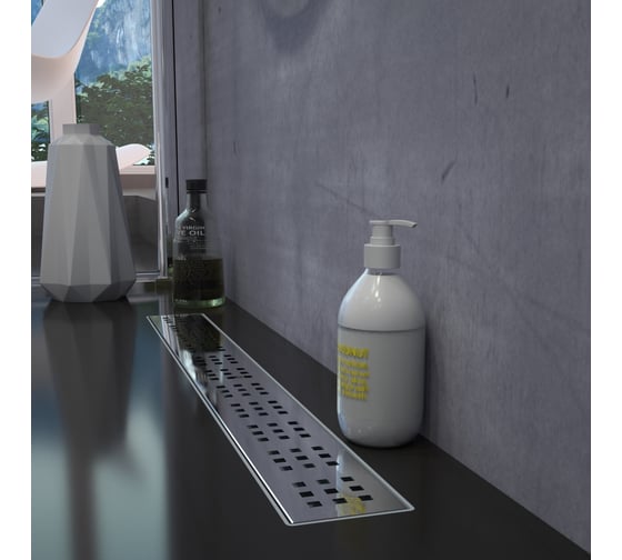 Изображение товара Душевой лоток Teymi Helmi с решеткой из нержавеющей стали 60 см T90312 ЦБ-00266853