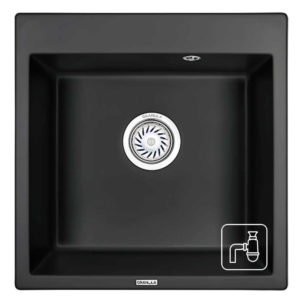 Изображение товара Кухонная мойка GRANULA GR-5102 ТУРМАЛИН кварцевая врезная прямоугольная матовая