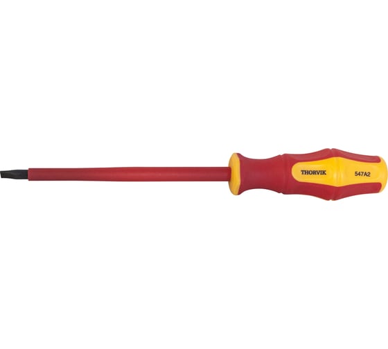 Изображение товара Шлицевая диэлектрическая отвертка THORVIK SDLI615 VDE 1000 v SL6.5x150 мм 52175