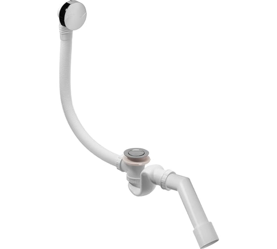 Изображение товара Слив-перелив Wirquin ELTON полуавтомат, вентиль, ABS, хром, клапан, латунь, хром, с жестким патрубком 30987150