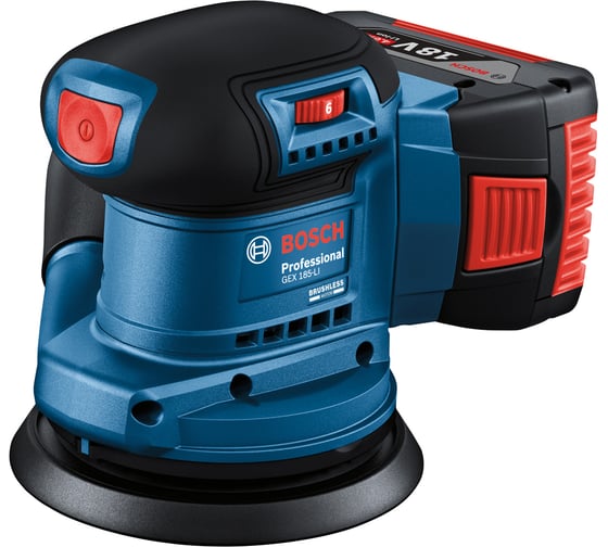 Изображение товара Эксцентриковая шлифмашина Bosch gex 185-li 06013A5021