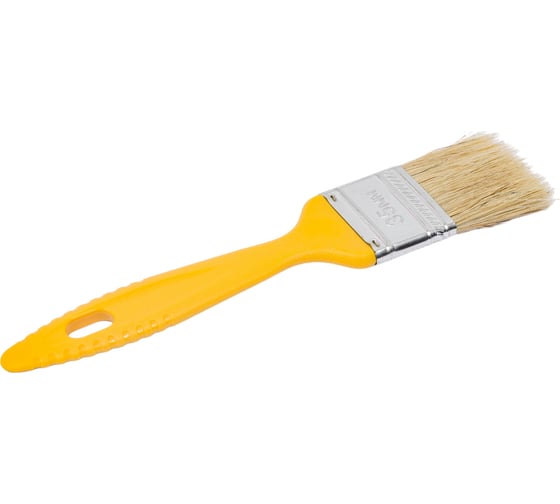 Изображение товара Плоская кисть Korvus хобби 0103315 натуральная щетина, пластиковая рукоятка, 35 мм Лк-00014230