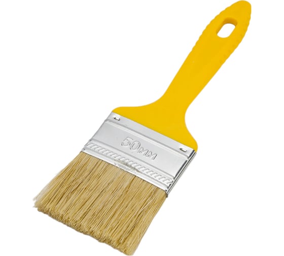 Изображение товара Плоская кисть Korvus хобби 0103320 натуральная щетина, пластиковая рукоятка, 50 мм Лк-00014232