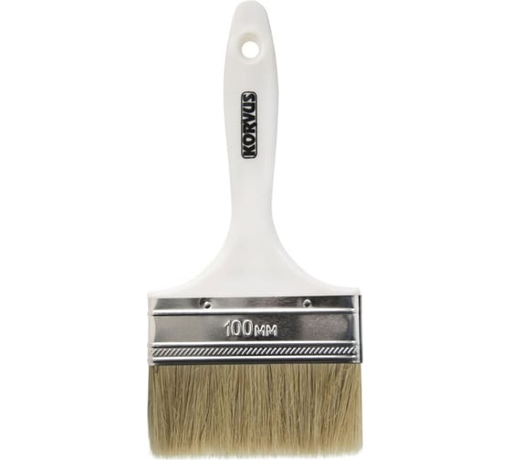 Изображение товара Плоская кисть Korvus хобби 0103540 смешанная щетина, пластиковая рукоятка, 100 мм Лк-00014243