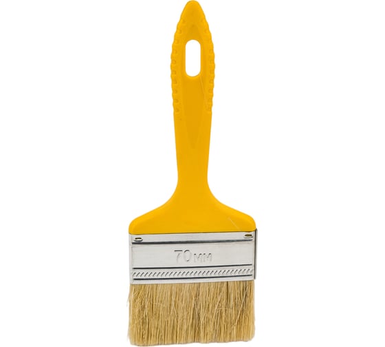 Изображение товара Плоская кисть Korvus хобби 0103330 натуральная щетина, пластиковая рукоятка, 70 мм Лк-00014233