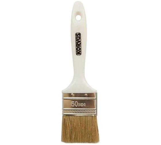 Изображение товара Плоская кисть Korvus хобби 0103520 смешанная щетина, пластиковая рукоятка, 50 мм Лк-00014241