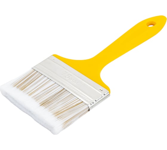 Изображение товара Плоская кисть Korvus хобби 0103630 искусственная щетина, пластиковая рукоятка, 75 мм Лк-00014247