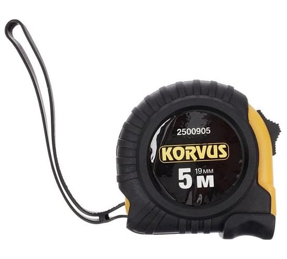 Изображение товара Рулетка Korvus 2500905 5 м, 19 мм, обрезиненный корпус Лк-00005428