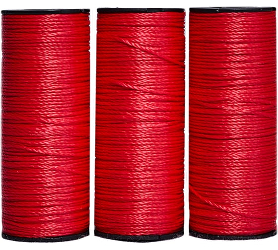 Изображение товара Крученая нить ТОРГОВО-ПРОИЗВОДСТВЕННАЯ КОМПАНИЯ МДС ПП 1,2 мм, 100 м, красная 7930050322445