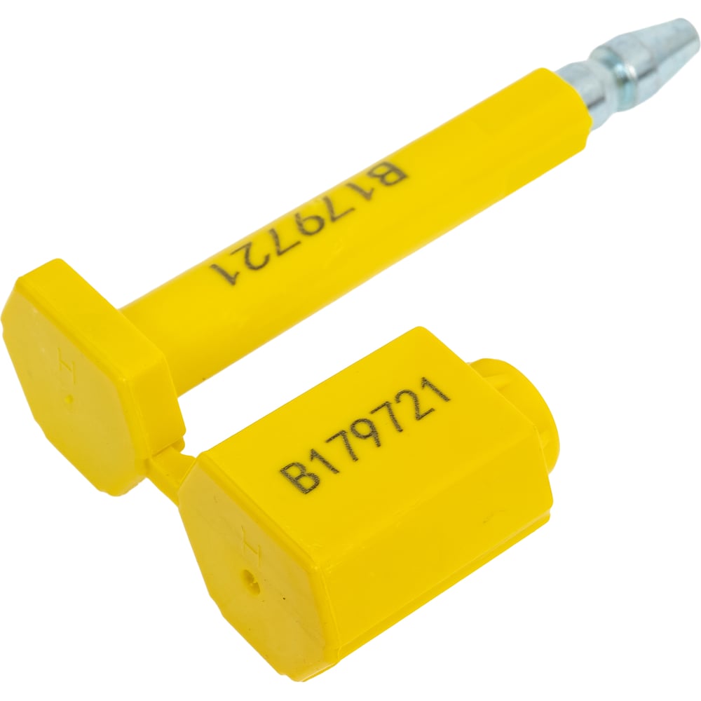 Изображение товара Пломба номерная стержневая D10 мм. желтая 10 шт. Пломба.Ру