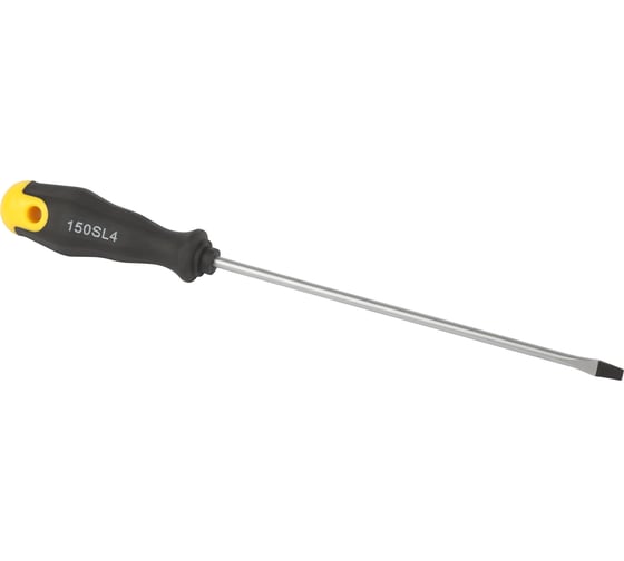 Изображение товара Шлицевая отвертка ЭРА SL4x150 мм, двухкомпонентная рукоятка Б0055859