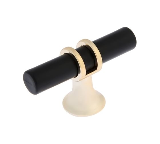 Изображение товара Ручка-кнопка CAPPIO диаметр 12 мм, пластик, цвет золото/черный 9047416