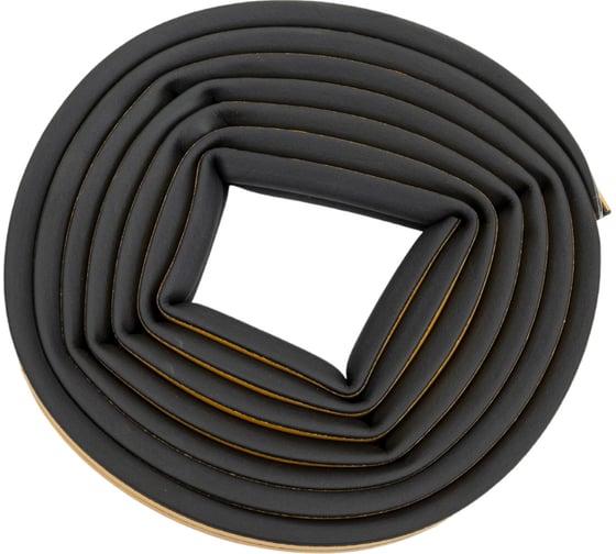 Изображение товара Резиновый уплотнитель для дверей ООО «Торговый Дом «ТСМ» Profitrast 6 м, d-профиль, 10x12 мм, черный 0817010