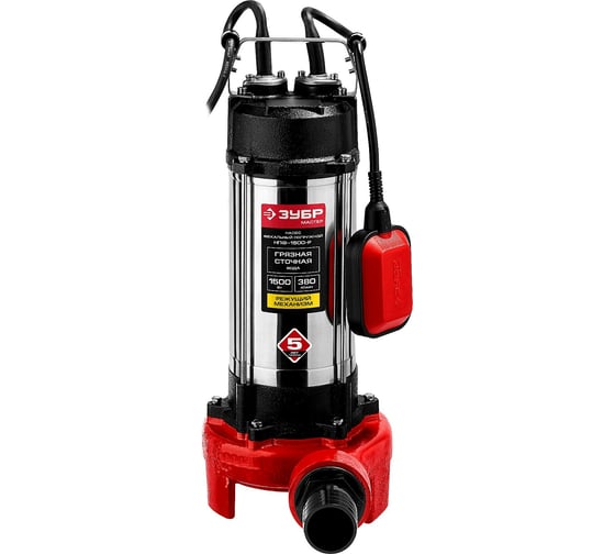 Изображение товара Фекальный погружной насос Зубр НПФ-1500-Р