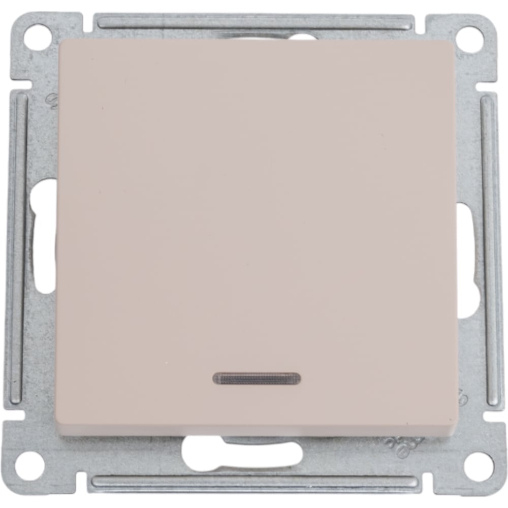 Изображение товара 1-клавишный выключатель Systeme Electric Atlasdesign песочный с подсветкой