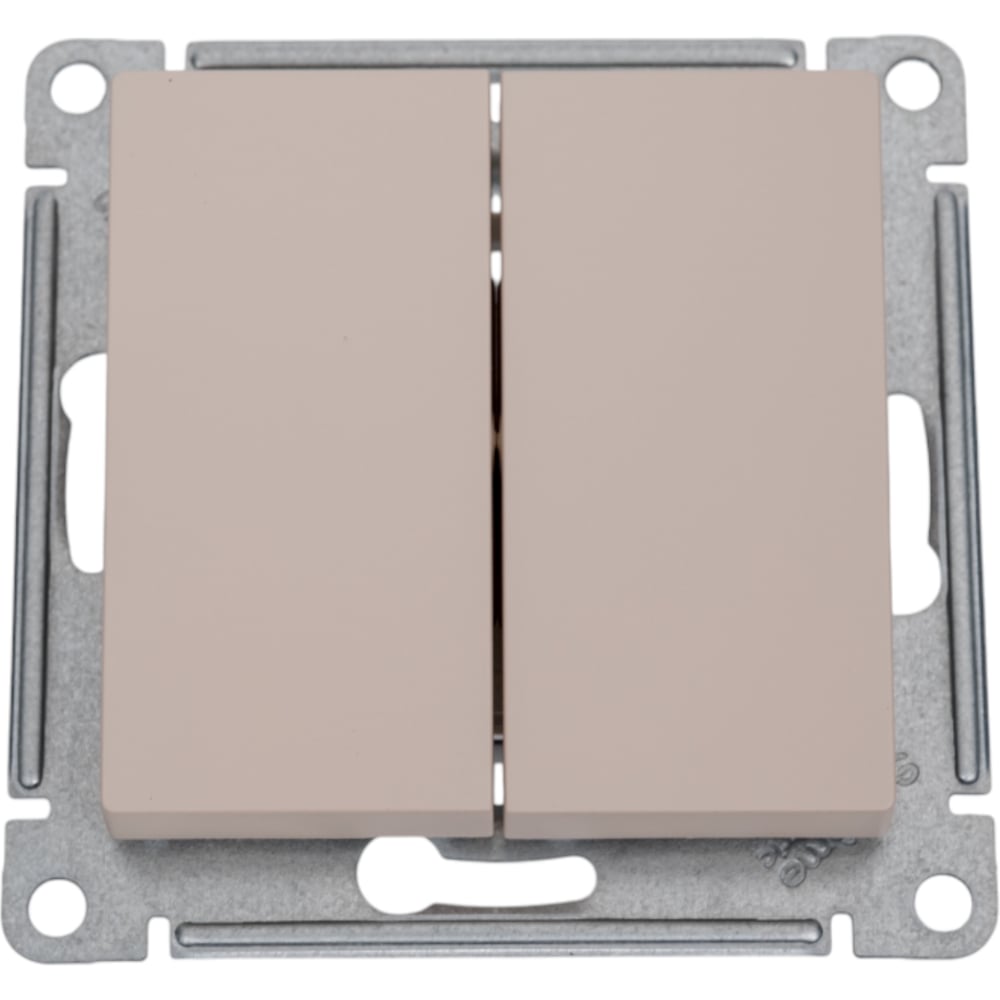 Изображение товара 2-клавишный выключатель Atlasdesign песочный 220 В 10 А IP20